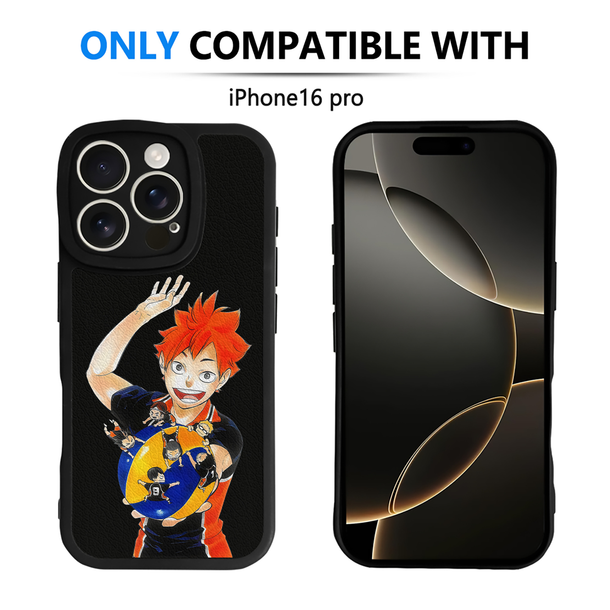 （画像用） ハイキュー!! Haikyu!! 【iPhone 16シリーズ対応】シリコンスマホケース（レザー調） 材質：シリコン
